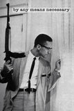 Malcolm X, "By Any Means Necessary", Photograph Poster, Size 24 x 36 Inches