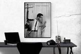 Malcolm X, "By Any Means Necessary", Photograph Poster, Size 24 x 36 Inches