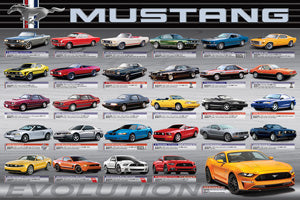 Ford Mustang Evolution 50th Anniversary Poster