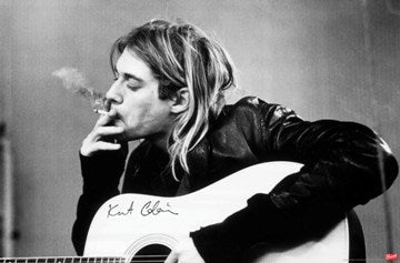 Nirvana Kurt Cobain Smoking Poster