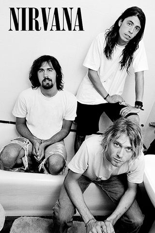 Nirvana Sitting in a Bathtub Poster