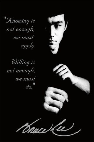 Bruce Lee - Quote - Movie Poster