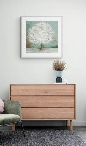 White Tree Framed