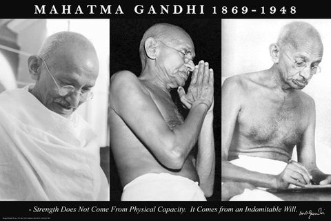 Mahatma Gandhi - Indomitable Will Quote