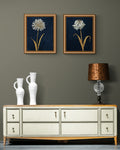 Gold Flowers Framed Set of Two