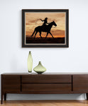 Cowgirl Silhouette Framed