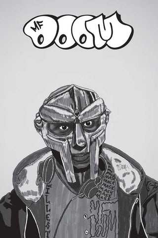 MF Doom - Comic Art B&W