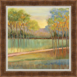 Road Through Blue Fields Framed