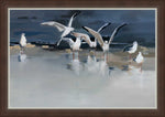 Meeting at Beach Framed