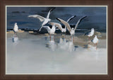 Meeting at Beach Framed