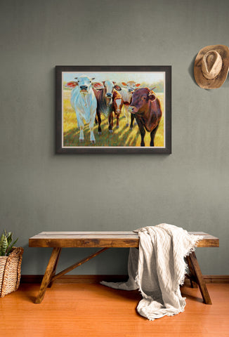 The Bovines by Rita Kirkman Framed