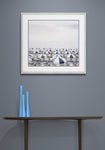 Seaside Umbrellas Framed