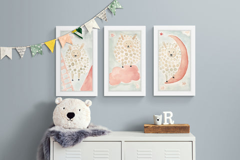 Counting Sheep Framed Set of Three