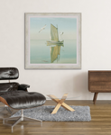Sailboat and Seagulls Framed