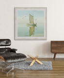 Sailboat and Seagulls Framed
