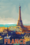 Visit France Travel Print