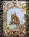 Vintage Lord of the Rings - Gandalf with Hobbits by Jimmy Cauty, Art Poster, Size 16 x 20 Inches