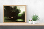 Diving Pig by Michael Sowa Classic Vintage Print Image Size is 19.75 x 27.5 inches