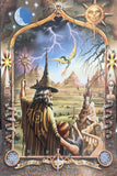 Lord Ring - Gandalf with Hobbits by Adrian Chesterman Art Poster Vintage Athena Poster 1995