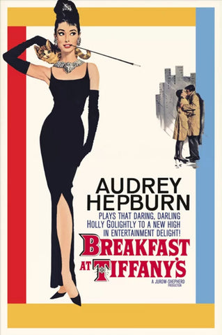 Breakfast At Tiffany's Movie Poster Vintage Audrey Hepburn