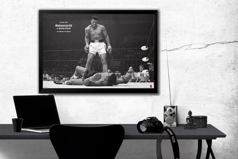 Muhammad Ali v. Sonny Liston 1965, by Unknown,Classic Poster, Black and White Photo