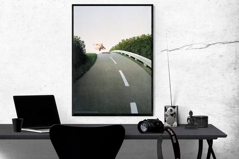 Autobahn Pig by Michael Sowa Classic Vintage Print Image Size is 19.75 x 27.5 inches
