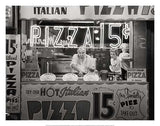 Hot Italian Pizza by Nat Norman Iconic Poster, Black and White Paper: 22 x 28 image 20 x 26