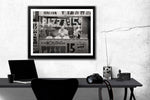 Hot Italian Pizza by Nat Norman Iconic Poster, Black and White Paper: 22 x 28 image 20 x 26
