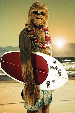 Star Wars Chewbacca Surf's Up Poster 24 x 36 inches