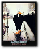 James Duck, Alone in The Rain, Picture Duck Art Print Poster Vintage Iconic Poster Size 16 x 20