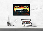 Lamborghini Diablo Car and Eyes Photo Art Print Poster Vintage Iconic Poster Size 16 x 20