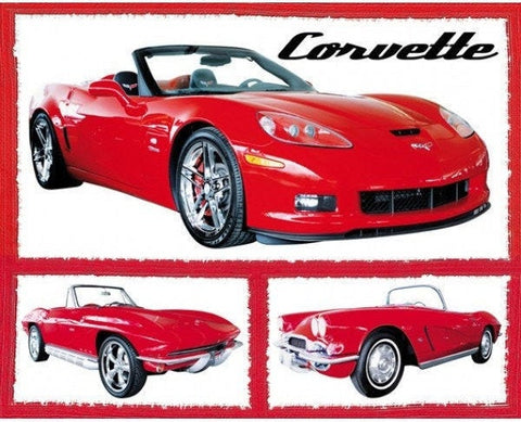 Red Corvette Car Styles Poster Size 16 x 20