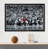 Michael Jordan Title winning last shot in Chicago Poster Size 24 x 36 inches