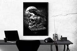 Raven, Edgar Allan Poe’s Raven Skull Print 24 x 36 inches