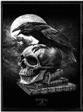 Raven, Edgar Allan Poe’s Raven Skull Print 24 x 36 inches