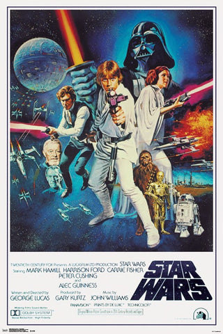 Star Wars - A New Hope Movie Poster Version A  Movie Poster 24 x 36