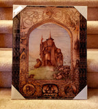 Vintage Lord of the Rings - Gandalf with Hobbits by Jimmy Cauty, Art Poster, Size 16 x 20 Inches