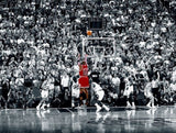 Michael Jordan Title winning last shot in Chicago Poster Size 24 x 36 inches