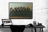 Michael Sowa - Father Third From Left by Michael Sowa Classic Vintage Print Image Size is 19.75 x 27.5 inches