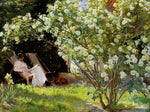 Roses, The Artist's Wife in the Garden at Skagen, 1883 by Peder Severin Kryer Rose Garden Art Poster