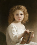 The Story Book by William-Adolphe Bouguereau (France, 1825-1905) France, 1877. Poster Only