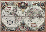 Nova Orbis Geographica (Antique Map), Old World Map 1633,