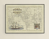 Antique Map of the Old World,