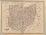 Johnston's Map of Ohio 1864