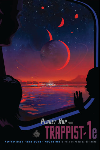 TRAPPIST-1e - JPL Travel Photo Poster Visions of the Future