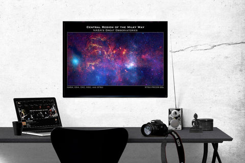 The Central Region of our Milky Way Galaxy Photo Poster - Milky Way - Nebula - Star Formation