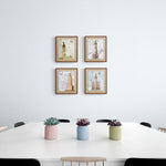 Lighthouse and Map Print - Set of Four - Vintage Style Prints