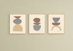 Modern Abstract Prints, Set of Three, Nordic Style, Minimalist Style,