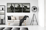 Vintage Airplane Prints, Set of Three, Office Pictures