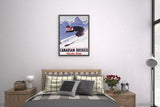 Vintage CP Rail Lake Louise Ski Area Travel Poster,